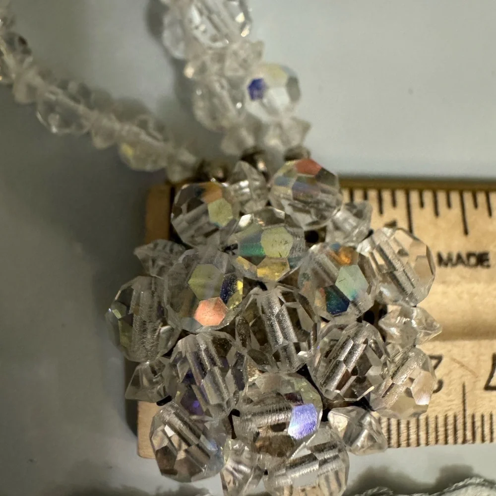 Vintage Aurora Borealis AB Crystal Bracelet Set